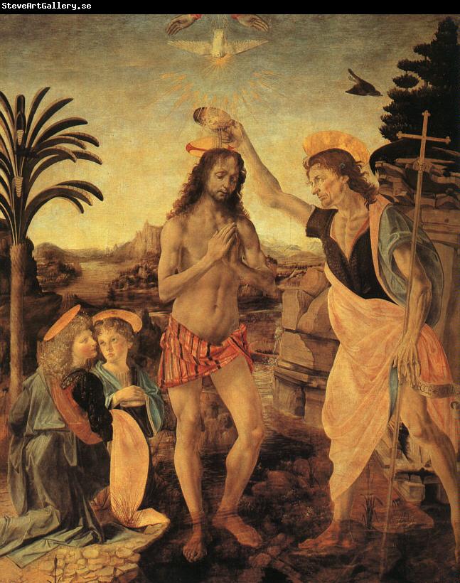  Leonardo  Da Vinci The Baptism of Christ